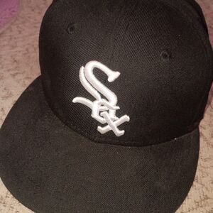 White Sox Black Baseball Cap 59/50 New Era Fitted